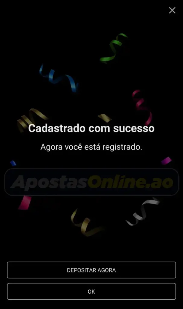 Como criar conta na Mobet Angola 2025 4 - Apostas Online Tela criar conta na mobet 04 apostas online